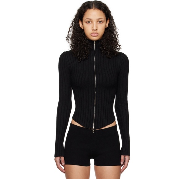 GUIZIO Black Nell Zip Up Size XS - Picture 2 of 9